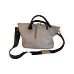 Celine Medium Navy/Grey Leather Handbag - Timeless Elegance