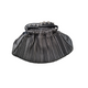 Miu Miu Small Black Leather Pleated Clutch Bag