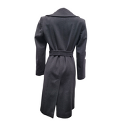 Koan Black Double Breasted Belted Wool Coat (Size 40)