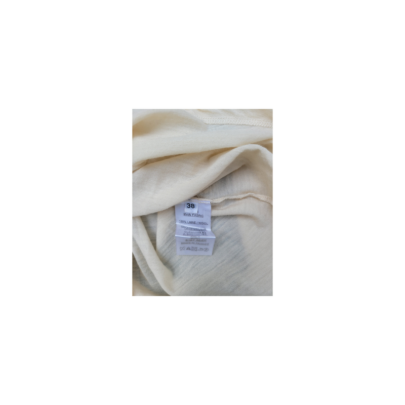 Balmain Rich Cream Wool Long Sleeve Top - Size 38