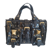 Mulberry for Giles *Extremely Rare*  Roxanne Medium Black Patent Leather Handbag Never Used