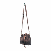 Unsigned Dusty Pink Cross Body Bucket Bag 16cm X 18cm