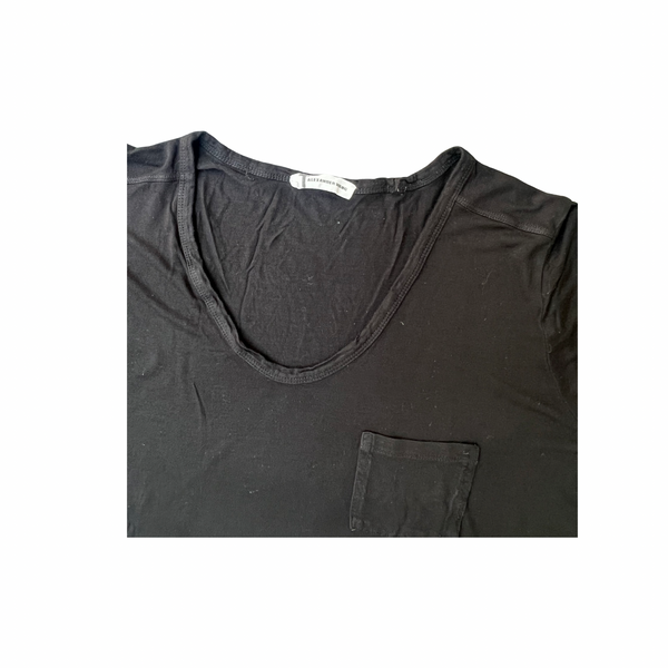 Alexander Wang Shirt Sleeve T-Shirt Black Pocket Detail