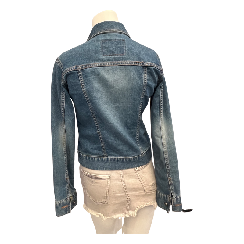 Slimming and Stylish Fitted Denim Jacket by DWM  Small Size