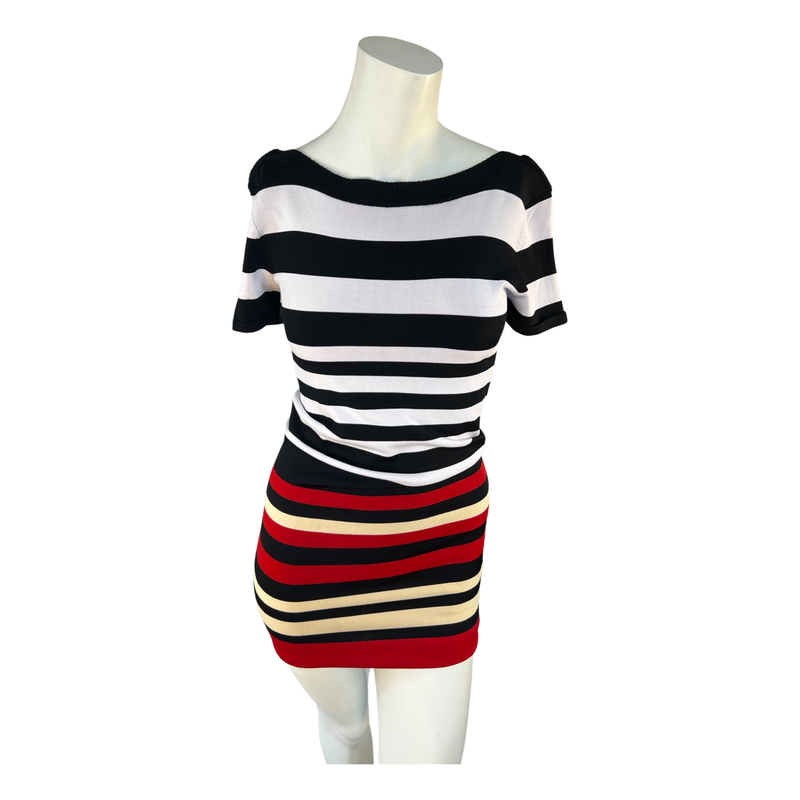 Striped Mini Dress Multi Coloured S