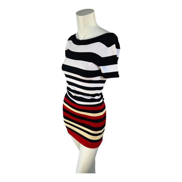 Striped Mini Dress Multi Coloured S