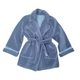 Unsigned Woman's S/M Blue Faux Shearling Belted Jacket with Large External Pockets