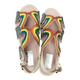 Miss KG Kurt Geiger  Rainbow 34 Multi Leather Girls Sandals
