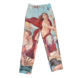 Bershka Art Series Jeans 'The Triumph of Galatea' EUR34 UK8 Never Worn