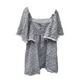 La Coqueta Girls (8 Years) Grey Cotton Lovely Summer Dress with Printed Birds