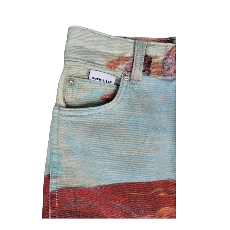 Bershka Art Series Jeans 'The Triumph of Galatea' EUR34 UK8 Never Worn