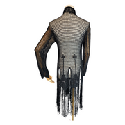 Kate Moss For TopShop Stunning Crochet Boho Cardigan in Black, UK Size 10