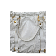 Vintage Miu Miu Medium White Patent Leather Shopper Bag