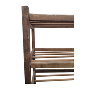 Wooden vintage Shelves Planter Display on Castors