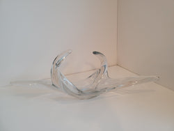 Murano Hand Blown Clear Glass Centrepiece Vase Bowl 1960's