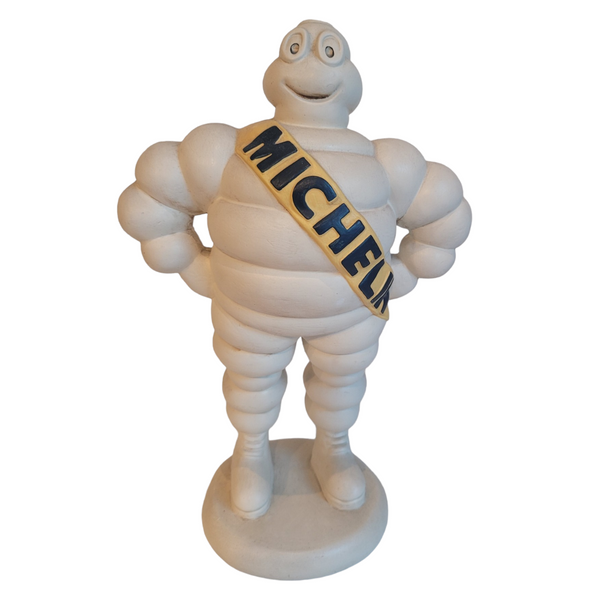 Vintage Original Collectable Michelin Man in White, Base 13cm Diameter Height 36cm Immaculate