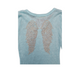 Enfant & Style (4 Years) Blue Cotton Long Sleeve Top with Crystal Details