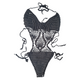 Handmade One Size Black Crochet Swimsuit New Never Worn