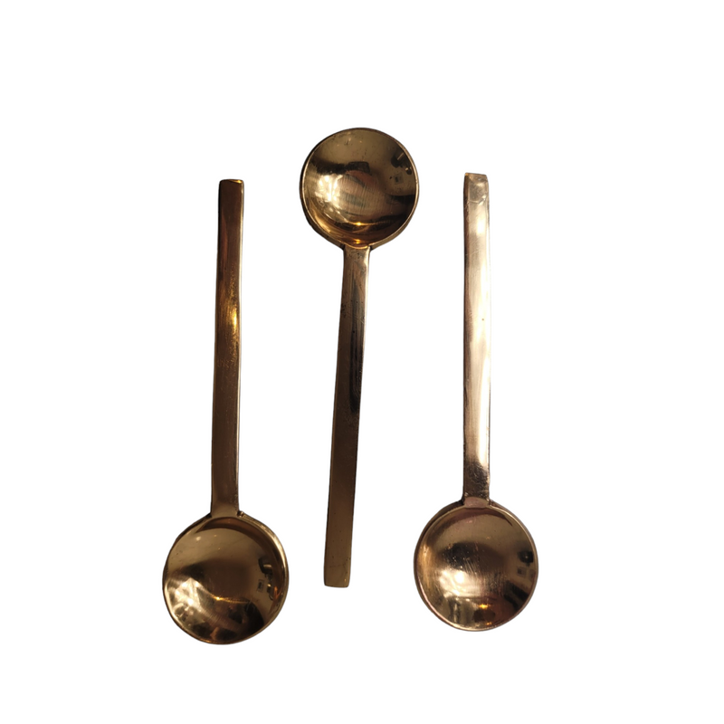 Unsigned Standard Gold Metal Coffee Spoons