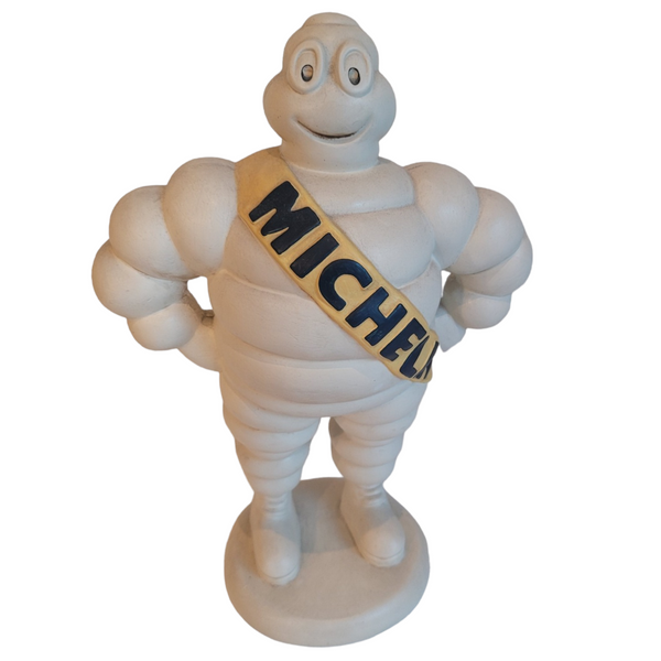Vintage Original Collectable Michelin Man in White, Base 13cm Diameter Height 36cm Immaculate