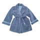 Unsigned Woman's S/M Blue Faux Shearling Belted Jacket with Large External Pockets