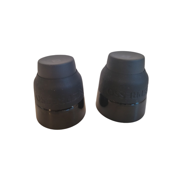 Nespresso Handleless Espresso Cups with Silicone Grip in Black, Standard Size