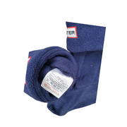 Hunter Welly Fleece Liners Socks in Navy, Size XS Kids (10-12)