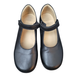 Trotters Hampton Classics Girls School Shoes 37 Black Leather Back To School