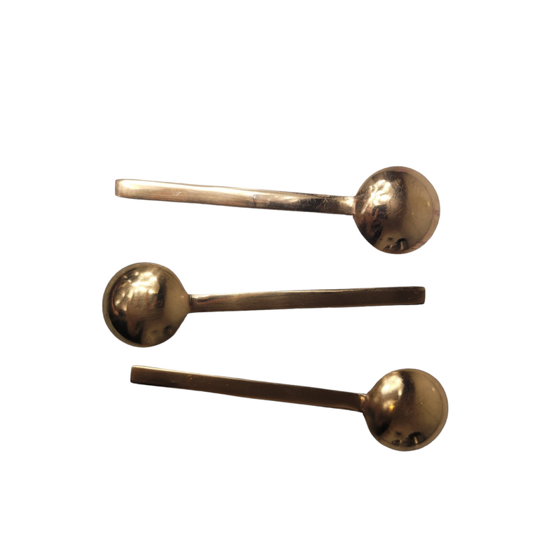 Unsigned Standard Gold Metal Coffee Spoons