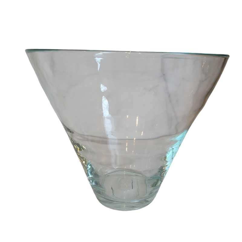 Extra Large Clear Glass Flower Bowel Diameter 35cm Height 28cm