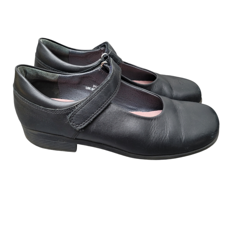 Start Rite Trotters Girls School Shoes 35.5 Black Leather Upper Back To School