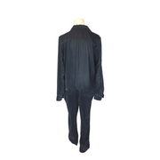 H&M Studio Woman's UK10 Black Crushed Velvet Stylish Oversized Jumpsuit