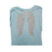 Enfant & Style (4 Years) Blue Cotton Long Sleeve Top with Crystal Details