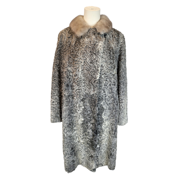 Ashrakhan Real Fur Coat Grey  Custom Made Medium