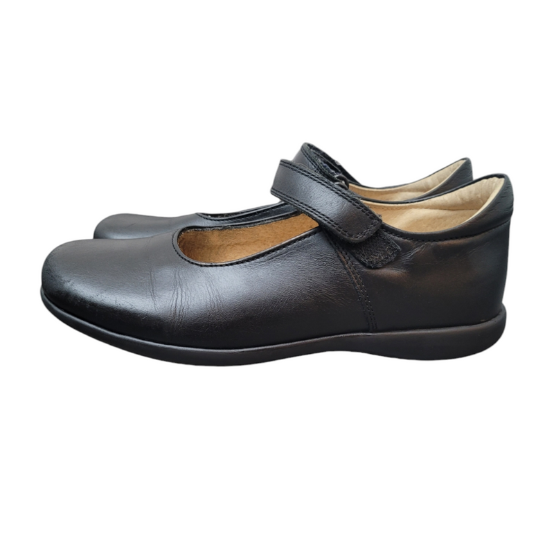 Trotters Hampton Classics Girls School Shoes 37 Black Leather Back To School