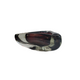 Vintage Medium Clear and Burgundy Glass Ashtray