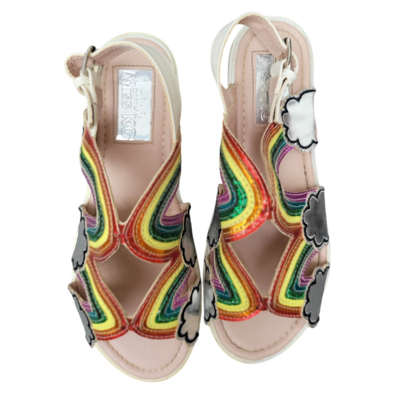 Miss KG Kurt Geiger  Rainbow 34 Multi Leather Girls Sandals