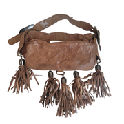 Vintage Thomas Wylde Medium Brown Leather Handbag New Unused very slight imperfections