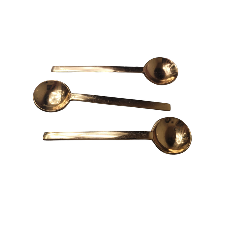 Unsigned Standard Gold Metal Coffee Spoons