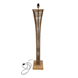 Bamboo and Metal Standing Floor Lamp