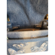 Rare Valentino Denim Butterfly My Rockstud Small Blue Handbag