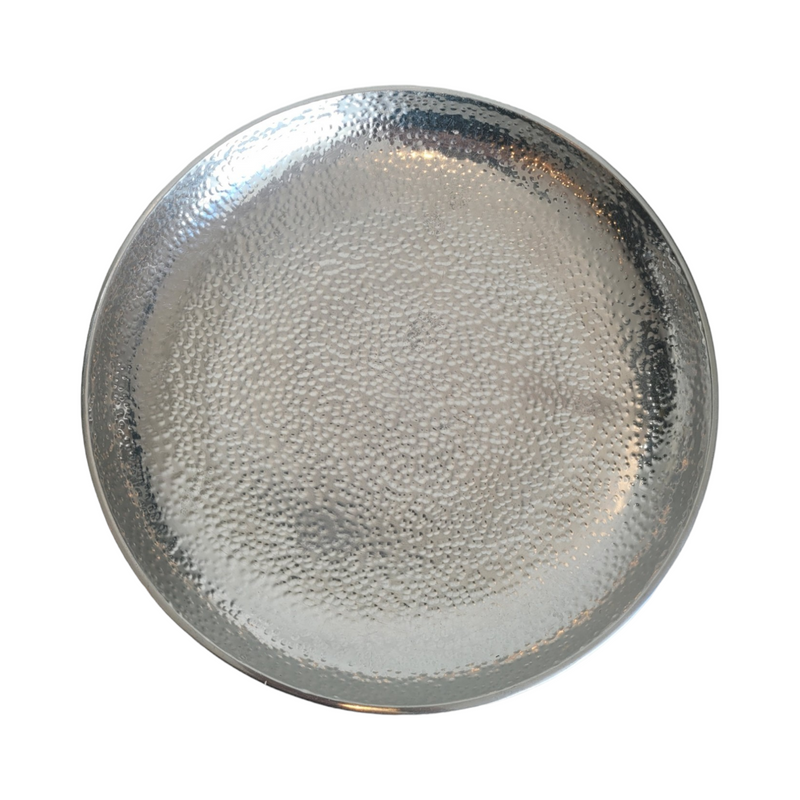 Silver Drum Hammered Dish Bowl Medium