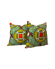 African Print Navy Velvet Backed Cushion  Add Style and Comfort to Your Home