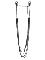Layered Silver Long Chain Modern And Stylish Jewellery For Women