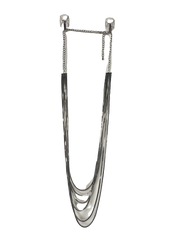 Layered Silver Long Chain Modern And Stylish Jewellery For Women