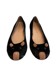 Stylish Mark Jacob Mouse Flat Pumps Size 40 Women's Black Leather