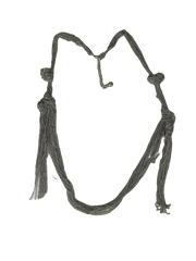 Elegant and Chic Ladies Silver Knotted Draped Chain Necklace