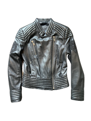*SALE* Philipp Plein Napa Leather Biker Jacket with Bambi Motif Gently Used Perfect Condition