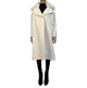 Ports Cream Shearling Collar Wool Coat Size 38 Gently Used and in Perfect Condition