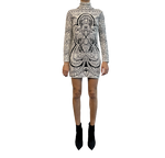 Pucci Black White Angora Wool Dress Elegant Runway Piece in Perfect Condition XS